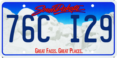 SD license plate 76CI29