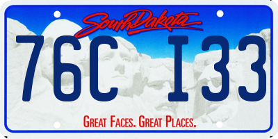 SD license plate 76CI33
