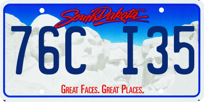 SD license plate 76CI35