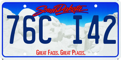 SD license plate 76CI42