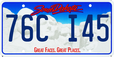 SD license plate 76CI45
