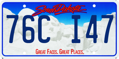 SD license plate 76CI47