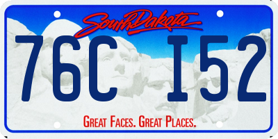SD license plate 76CI52