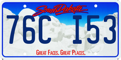 SD license plate 76CI53