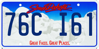 SD license plate 76CI61