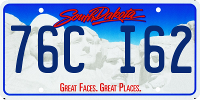 SD license plate 76CI62