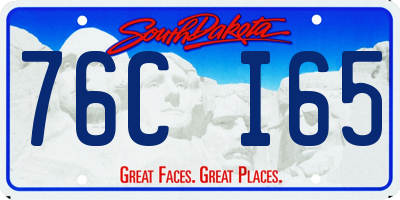 SD license plate 76CI65