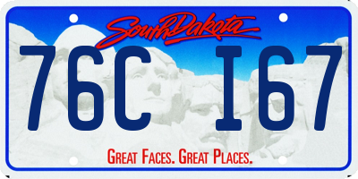 SD license plate 76CI67
