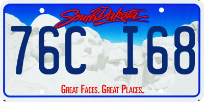 SD license plate 76CI68