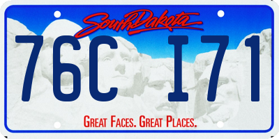 SD license plate 76CI71