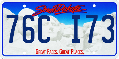 SD license plate 76CI73