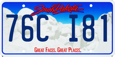 SD license plate 76CI81