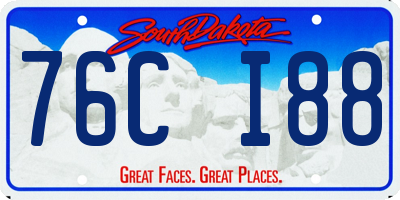 SD license plate 76CI88