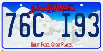 SD license plate 76CI93