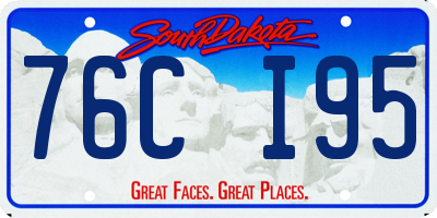 SD license plate 76CI95