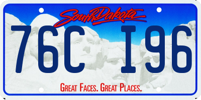 SD license plate 76CI96
