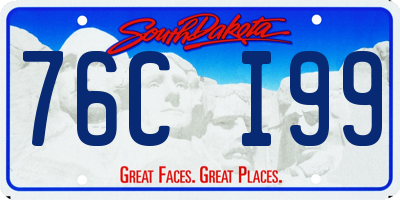 SD license plate 76CI99