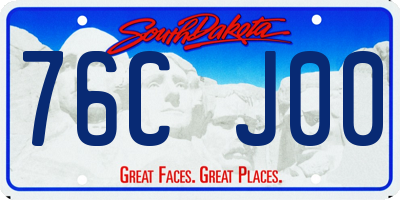 SD license plate 76CJ00