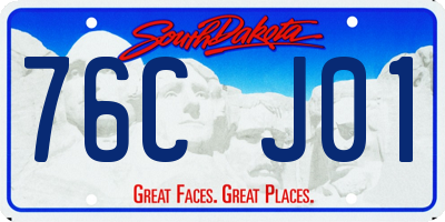 SD license plate 76CJ01