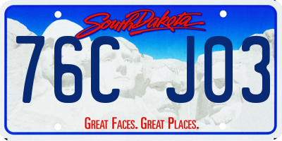 SD license plate 76CJ03