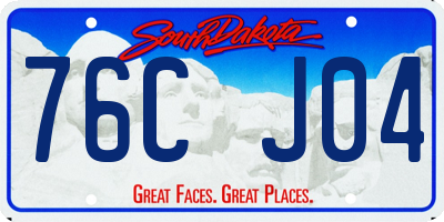 SD license plate 76CJ04