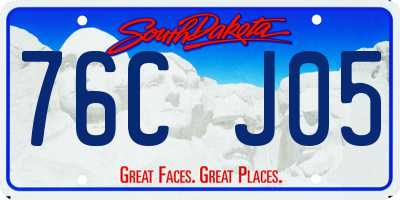 SD license plate 76CJ05