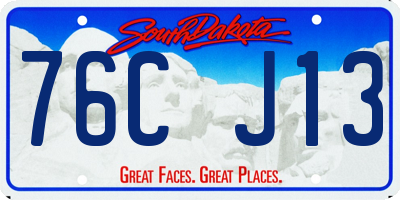 SD license plate 76CJ13