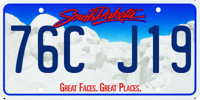 SD license plate 76CJ19