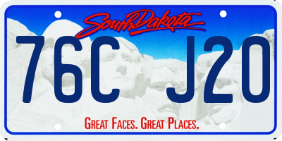 SD license plate 76CJ20