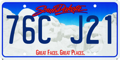 SD license plate 76CJ21