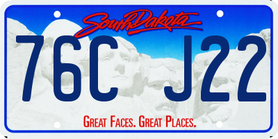SD license plate 76CJ22