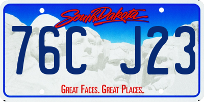 SD license plate 76CJ23