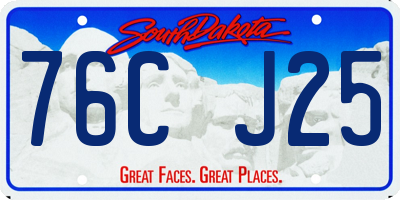 SD license plate 76CJ25