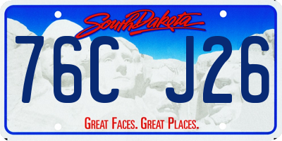 SD license plate 76CJ26