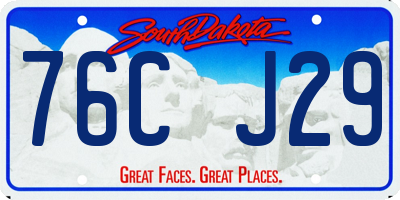 SD license plate 76CJ29