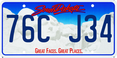 SD license plate 76CJ34