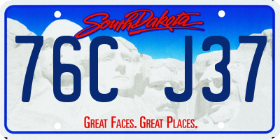 SD license plate 76CJ37