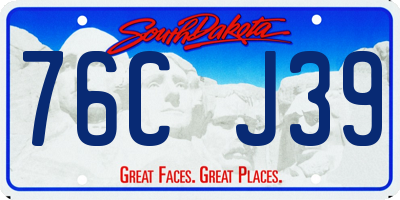 SD license plate 76CJ39