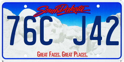 SD license plate 76CJ42