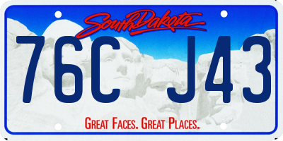 SD license plate 76CJ43