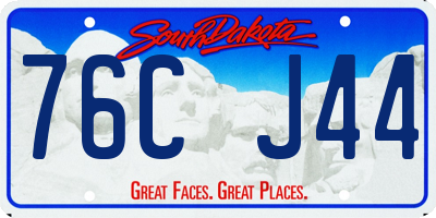 SD license plate 76CJ44