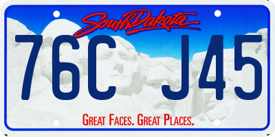 SD license plate 76CJ45