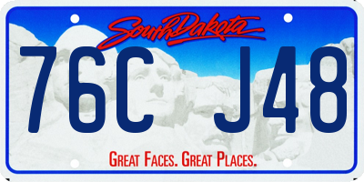 SD license plate 76CJ48