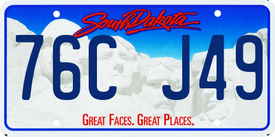 SD license plate 76CJ49