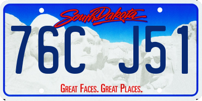 SD license plate 76CJ51