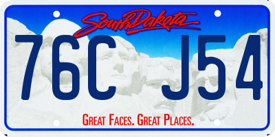 SD license plate 76CJ54