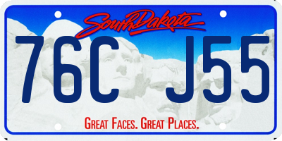 SD license plate 76CJ55
