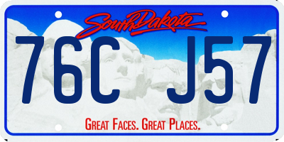 SD license plate 76CJ57