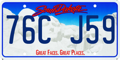 SD license plate 76CJ59
