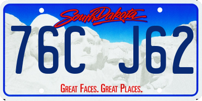 SD license plate 76CJ62